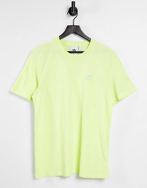 adidas Originals adicolor boyfriend fit logo t-shirt in yellow tint