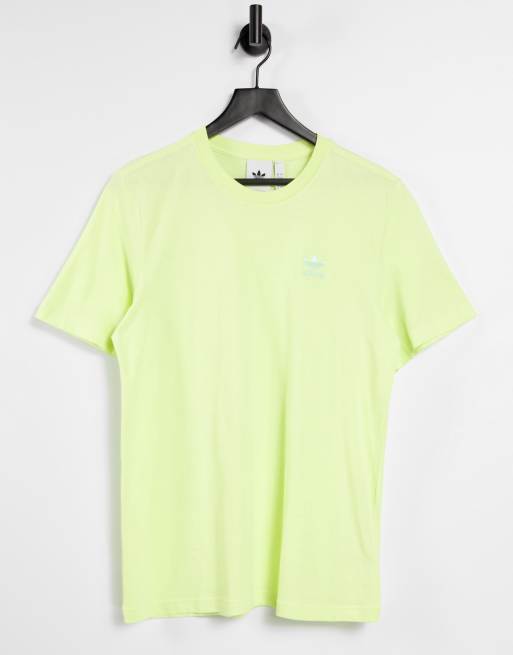 adidas Originals adicolor boyfriend fit logo T-shirt in yellow tint