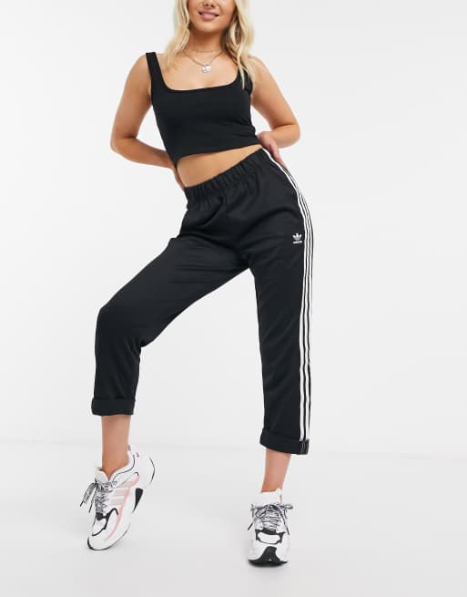 adidas Originals adicolor boyfriend pants in black
