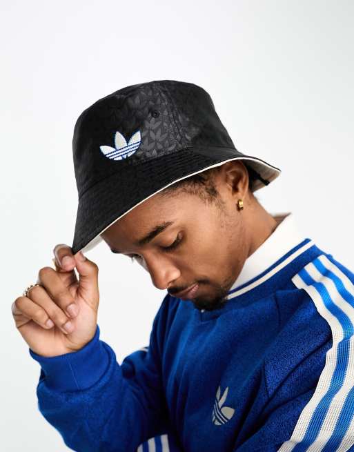 adidas Originals - Adicolor - Bucket hat in jaren 70 stijl in zwart 