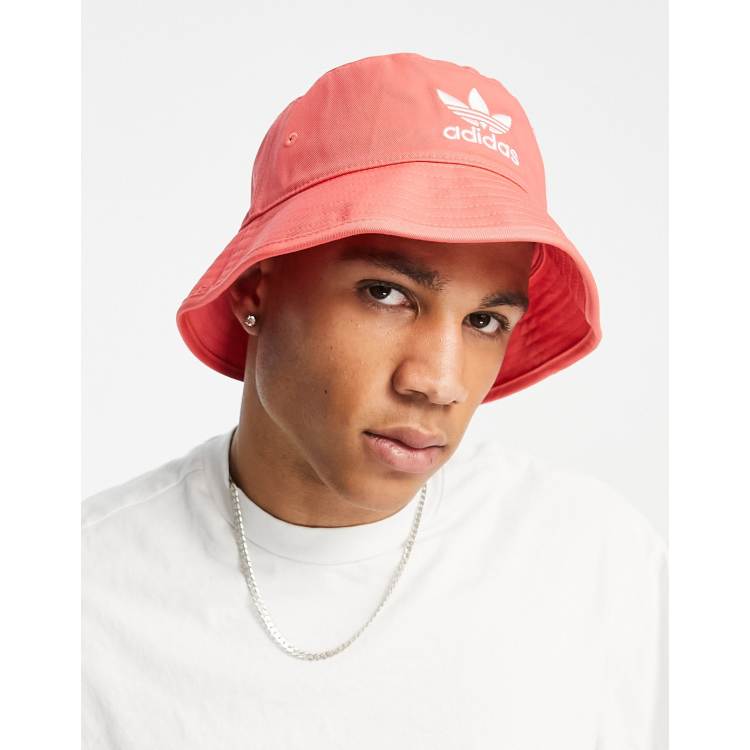adidas Originals adicolor Bucket hat met Trefoil logo in roze