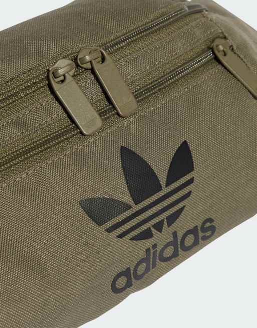 Adidas originals logo bum bag in khaki top
