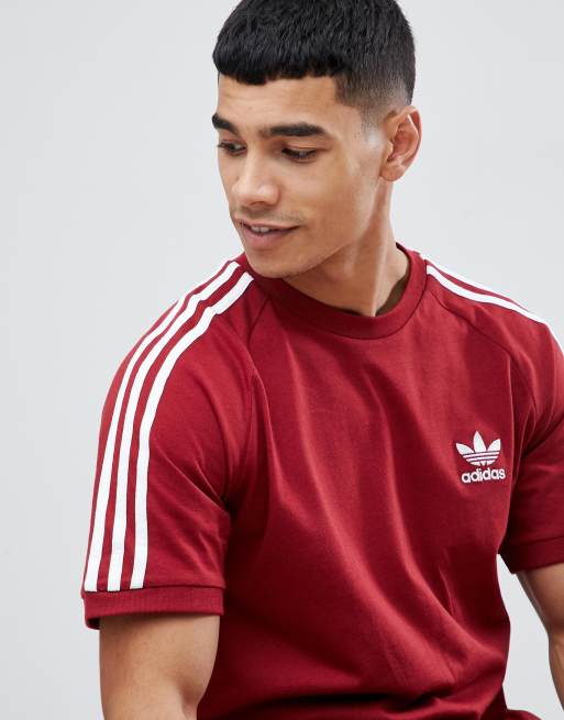 cuerda Deducir acción adidas Originals adicolor California T-Shirt In Burgundy CZ4544 | ASOS