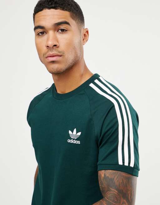 adidas Originals adicolor California T shirt in groen CZ4545 ASOS