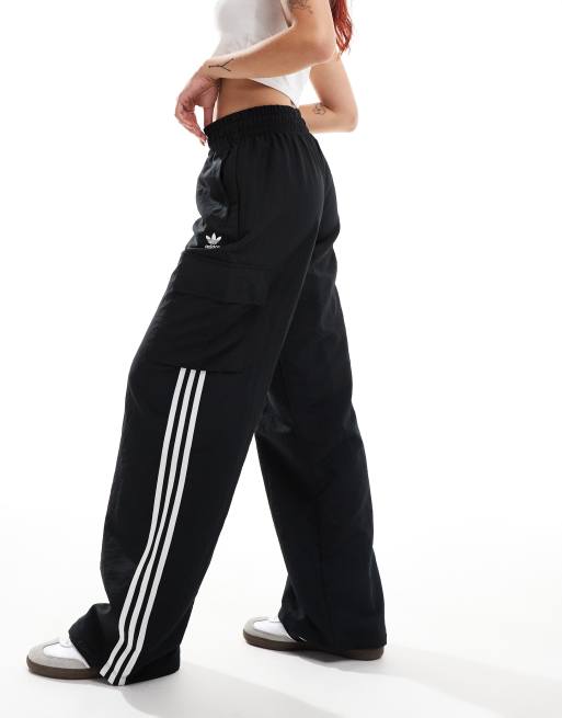 adidas Originals - Adicolor - Cargo trainingsbroek met 3-Stripes in zwart