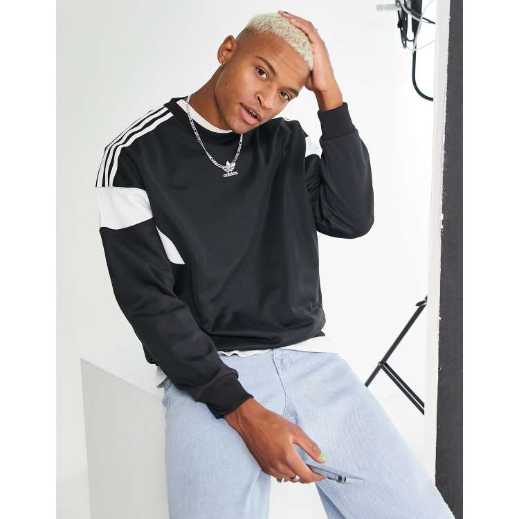 Adidas originals challenger colour block crew sweatshir online