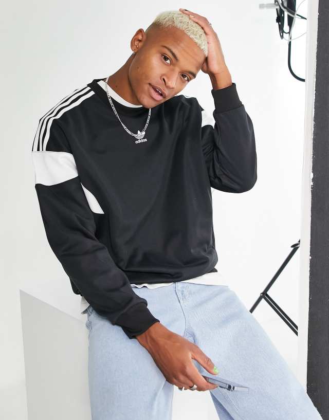 adidas Originals adicolor Challenger sweatshirt in black