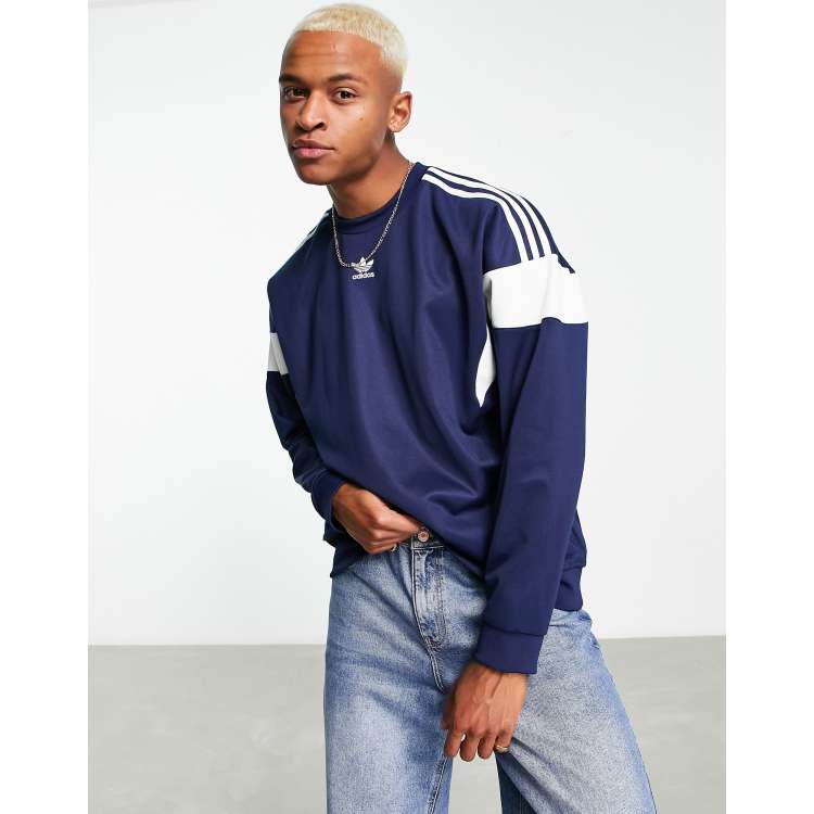 Adidas originals challenger colour block crew sweatshirt junior clearance