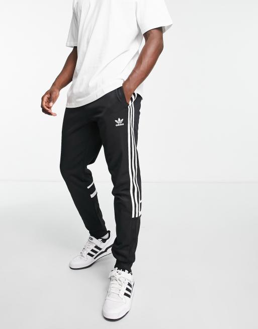 Black and white adidas sweatpants top