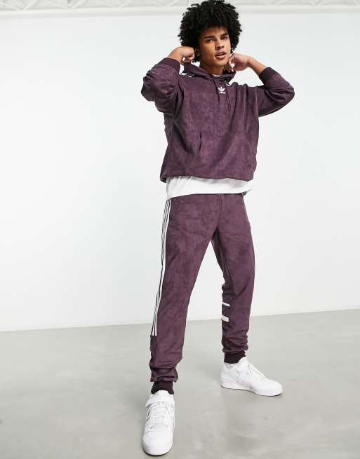 Adidas challenger hot sale velour tracksuit