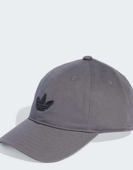 adidas Originals - Adicolor Classic - Cappellino con visiera grigio strata con trifoglio