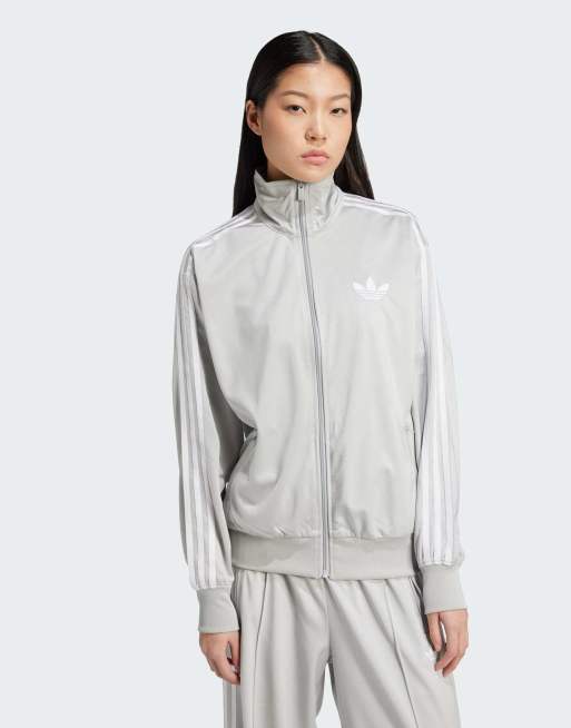 adidas Originals – Adicolor – Classic Firebird – Grå topp med ledig passform