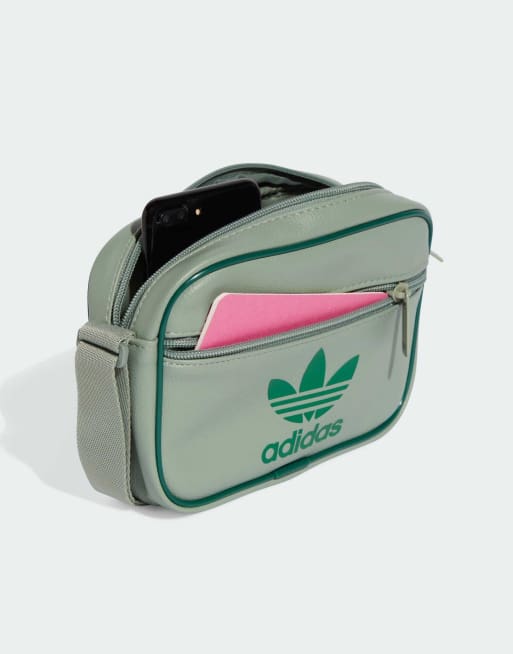 adidas Originals Adicolor classic mini airliner bag in silver
