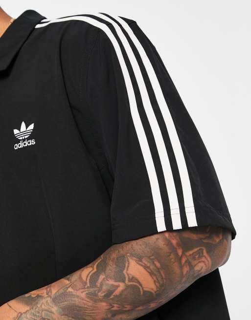 adidas Originals adicolor classic short sleeve shirt in black ASOS