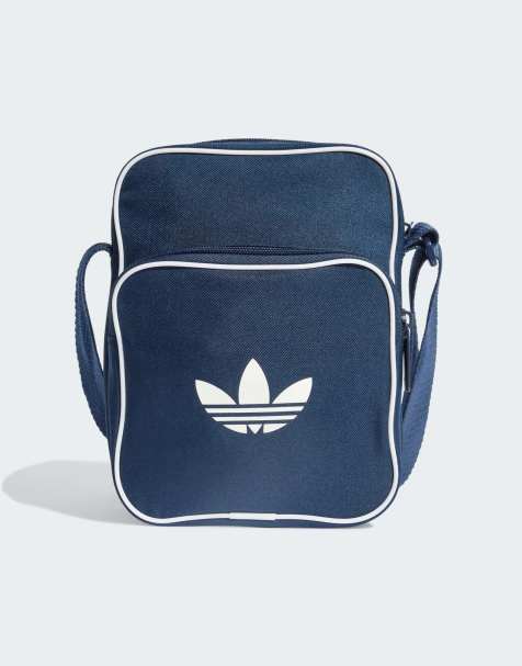 adidas Originals Adicolor classic small item bag in night indigo / white - view 1