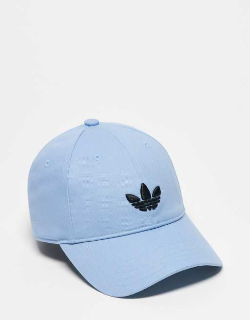 adidas Originals Adicolor classic trefoil baseball cap in ash blue
