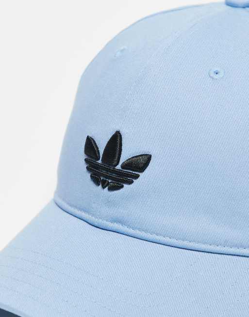 adidas Originals Adicolor classic trefoil baseball cap in blue | ASOS