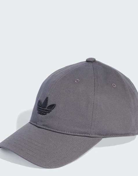adidas Originals Adicolor classic trefoil baseball cap in grey strata - view 1