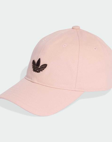 adidas Originals Adicolor classic trefoil baseball cap in sandy pink - view 1
