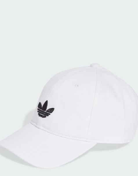 adidas Originals Adicolor Classic Trefoil Baseball Cap in white - view 1