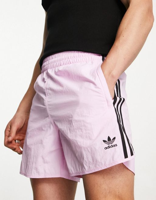 adidas Originals adicolor three stripe 5 inch sprinter shorts in