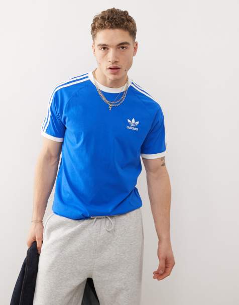 adidas Originals Adicolor Classics 3-Stripes Tee in blue - view 1
