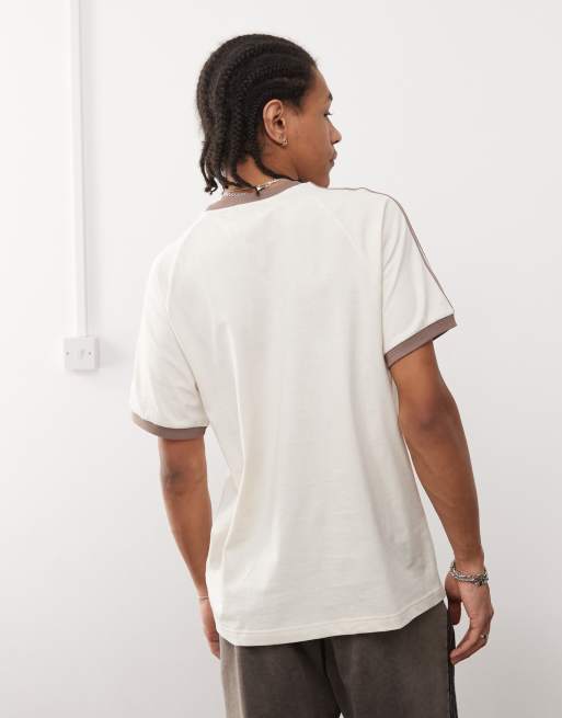 adidas Originals Adicolor Classics 3 Stripes Tee in white ASOS