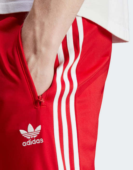 Adidas originals red track pants top