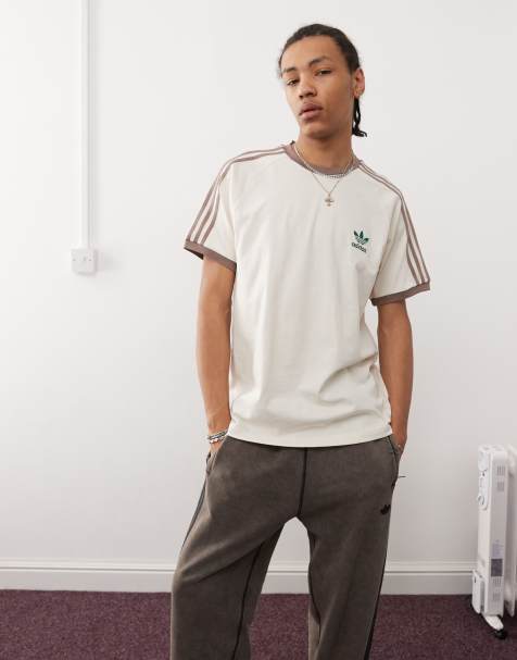 adidas Originals - Adicolor Classics - Hvid T-shirt med 3 striber - view 1