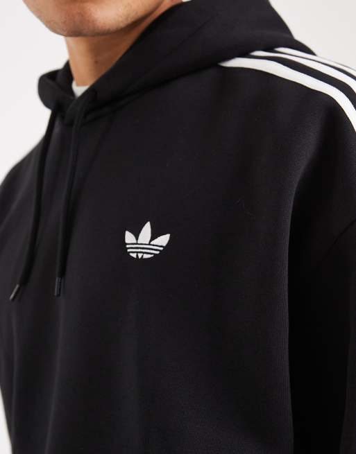 adidas Originals – Adicolor Classics – Kapuzenpullover in Schwarz mit 3-Streifen-Design, 5 von 5