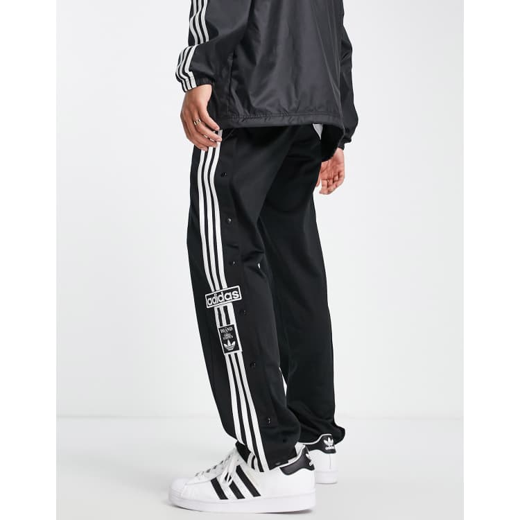 adidas Originals Adicolor Classics popper tracksuit bottoms in black | ASOS