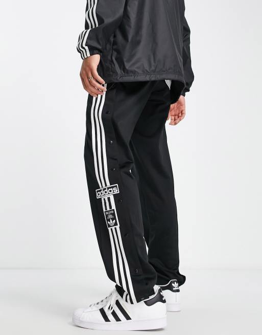 adidas Originals Adicolor Classics popper tracksuit bottoms in black | ASOS
