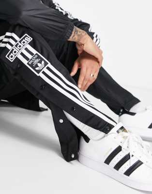 vintage adidas poppers tracksuit bottoms