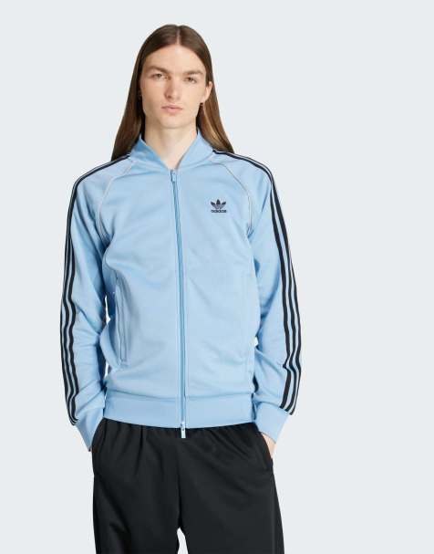 adidas Originals Adicolor classics sst track jacket in ash blue / white - view 1