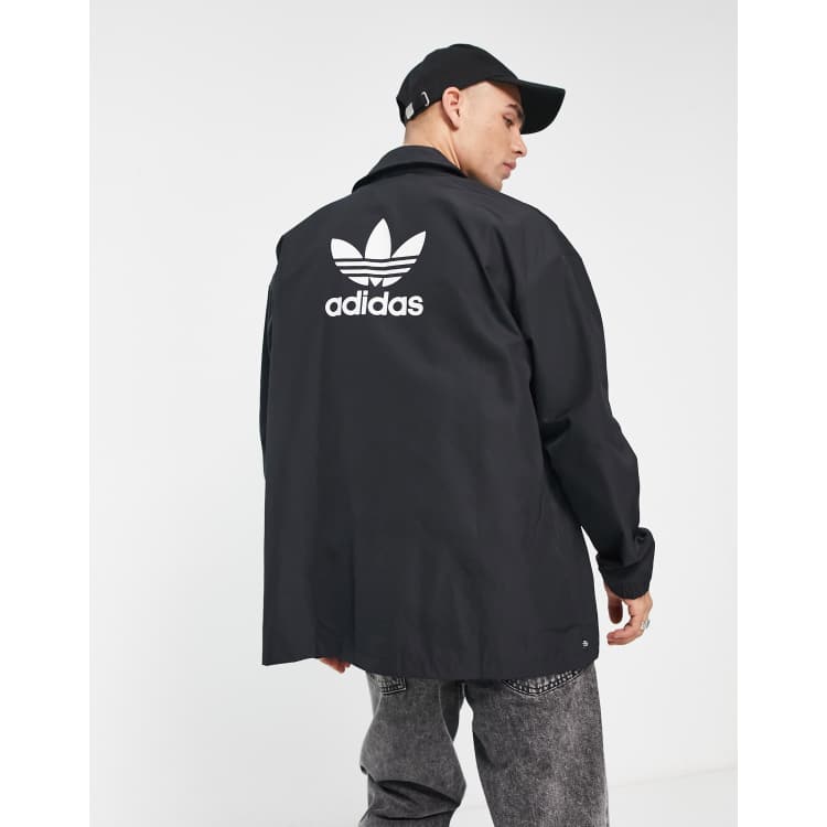 Clam Terug, terug, terug deel Rusteloos adidas Originals adicolor coach jacket in black | ASOS