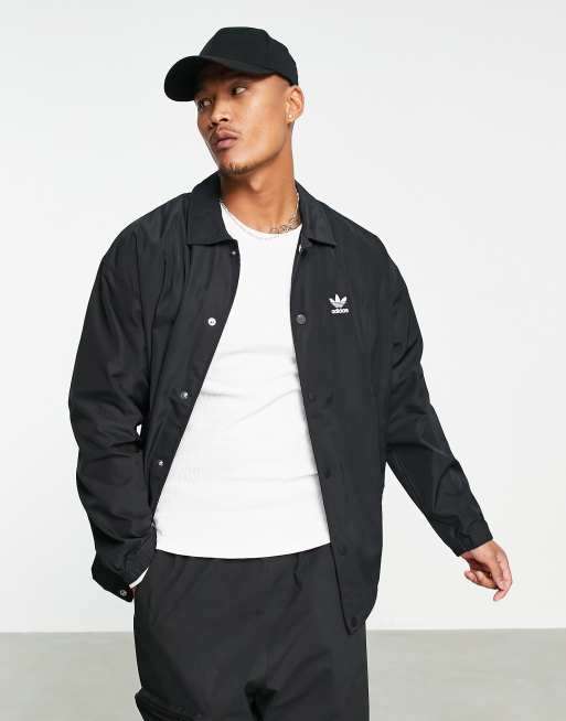 adidas adicolor coach jacket in black | ASOS