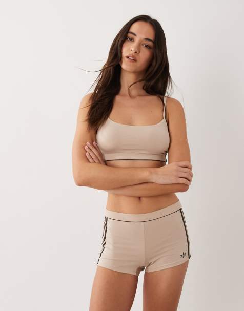 Adidas Originals adicolor comfort flex shorts in stone beige - view 1