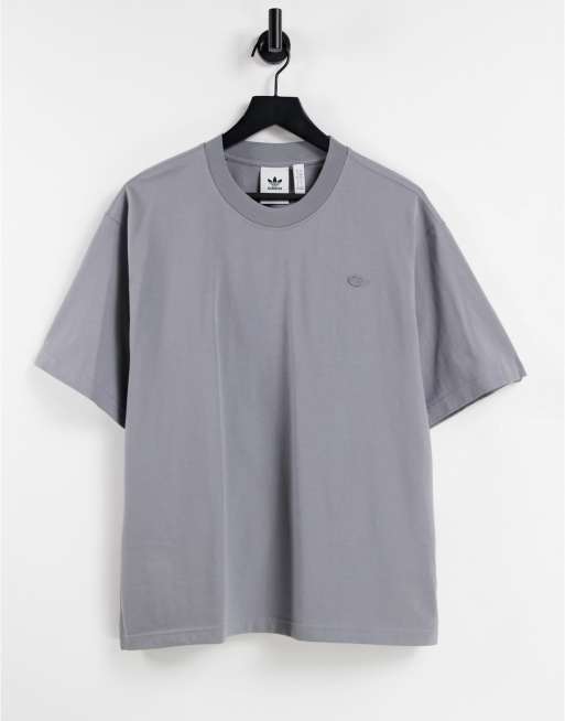 adidas Originals adicolor Contempo boyfriend fit t-shirt in dark gray