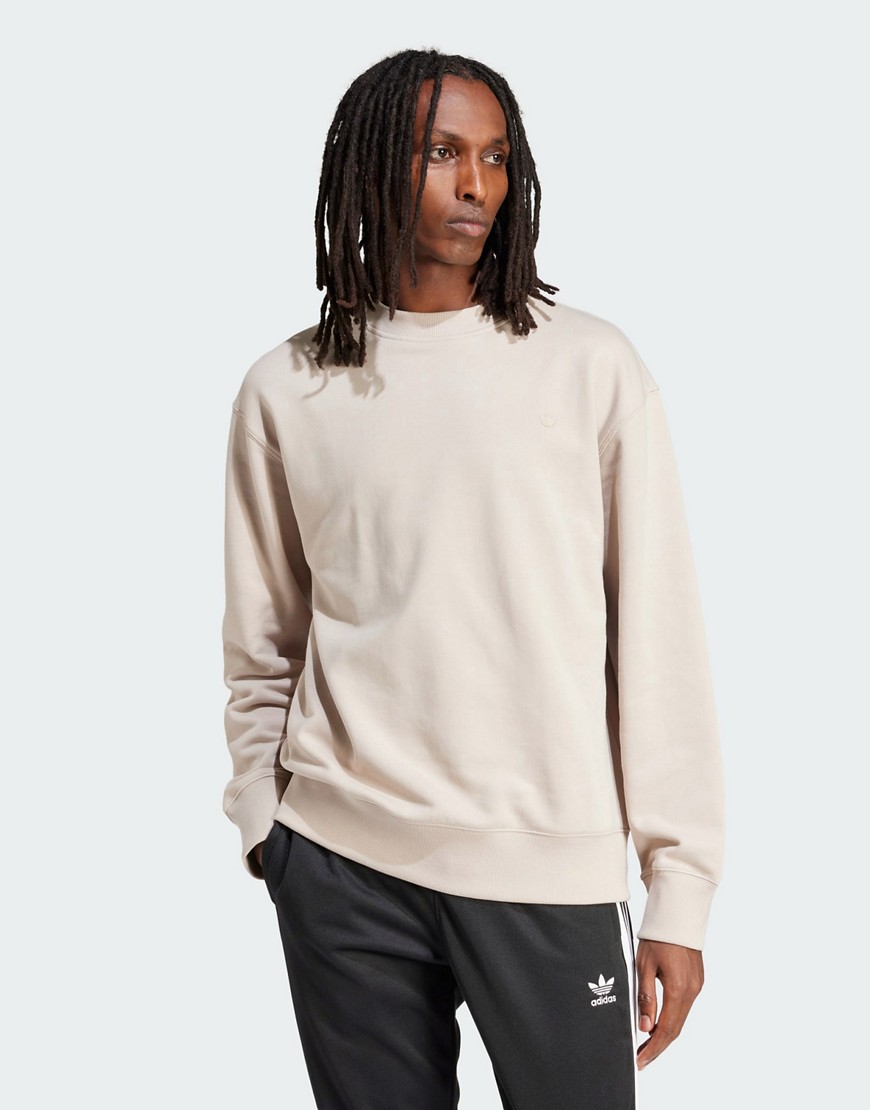adidas Originals Adicolor Contempo crew french terry sweatshirt in beige-Neutral