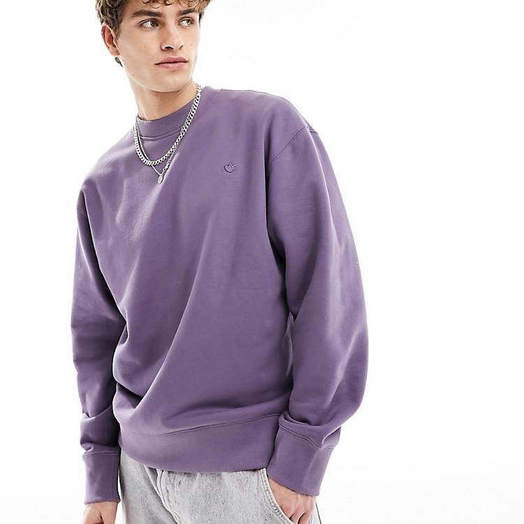 adidas Originals Adicolor Contempo Crew French Terry Sweatshirt in Purple |  ASOS