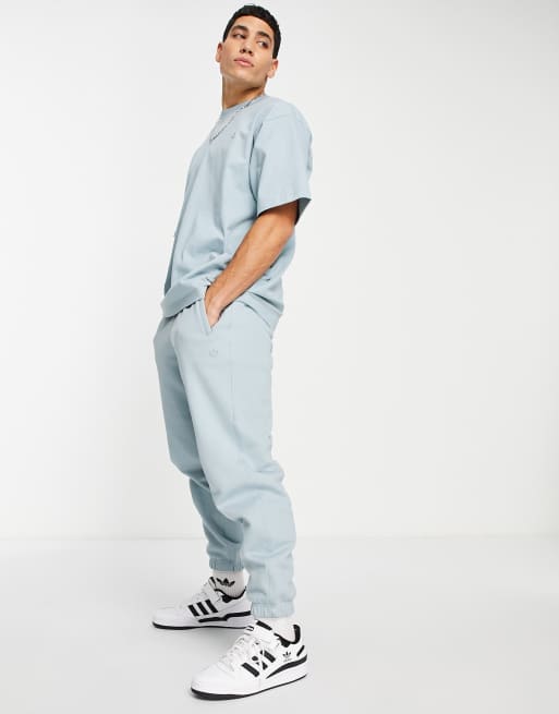 Pale blue adidas tracksuit top