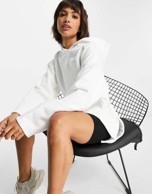 adidas Originals – adicolor Contempo – Kapuzenpullover in Weiß mit Schlitzdetail