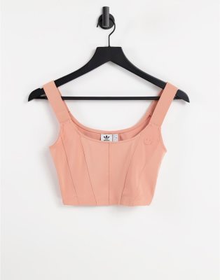 adidas Originals adicolor Contempo ripstop bralette in blush