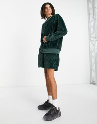 adidas Originals adicolor Contempo shorts in dark green - ASOS Price Checker