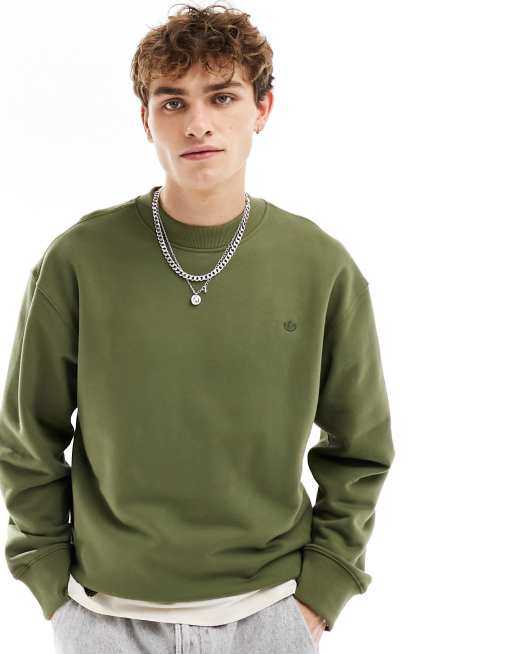 adidas Originals Adicolor Contempo Sweatshirt aus Frotteestoff in Grun mit Rundhalsausschnitt ASOS