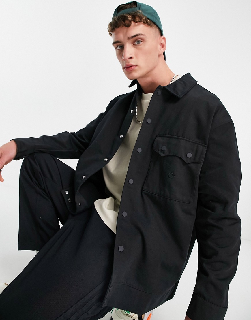 adidas Originals adicolor Contempo twill jacket in black