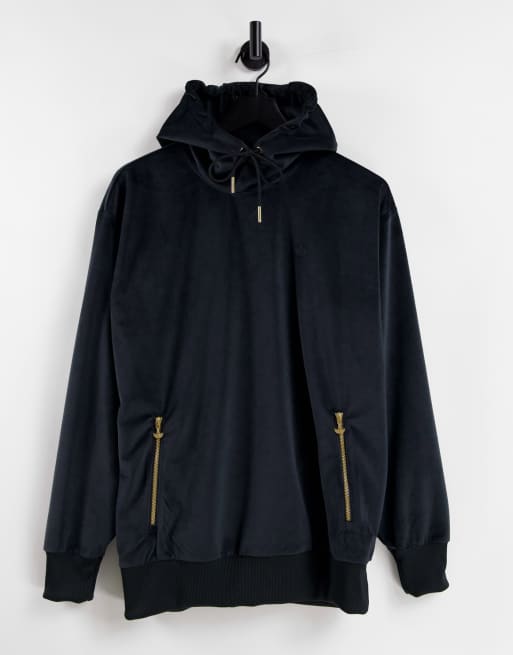 Adidas originals adicolor velour hoodie sale