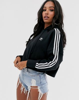 retro gold cropped adidas pullover hoodie