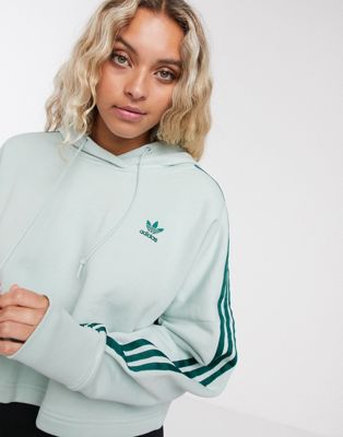 adidas cropped hoodie mint