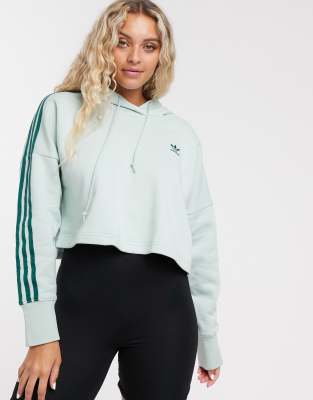 adidas mint green cropped hoodie